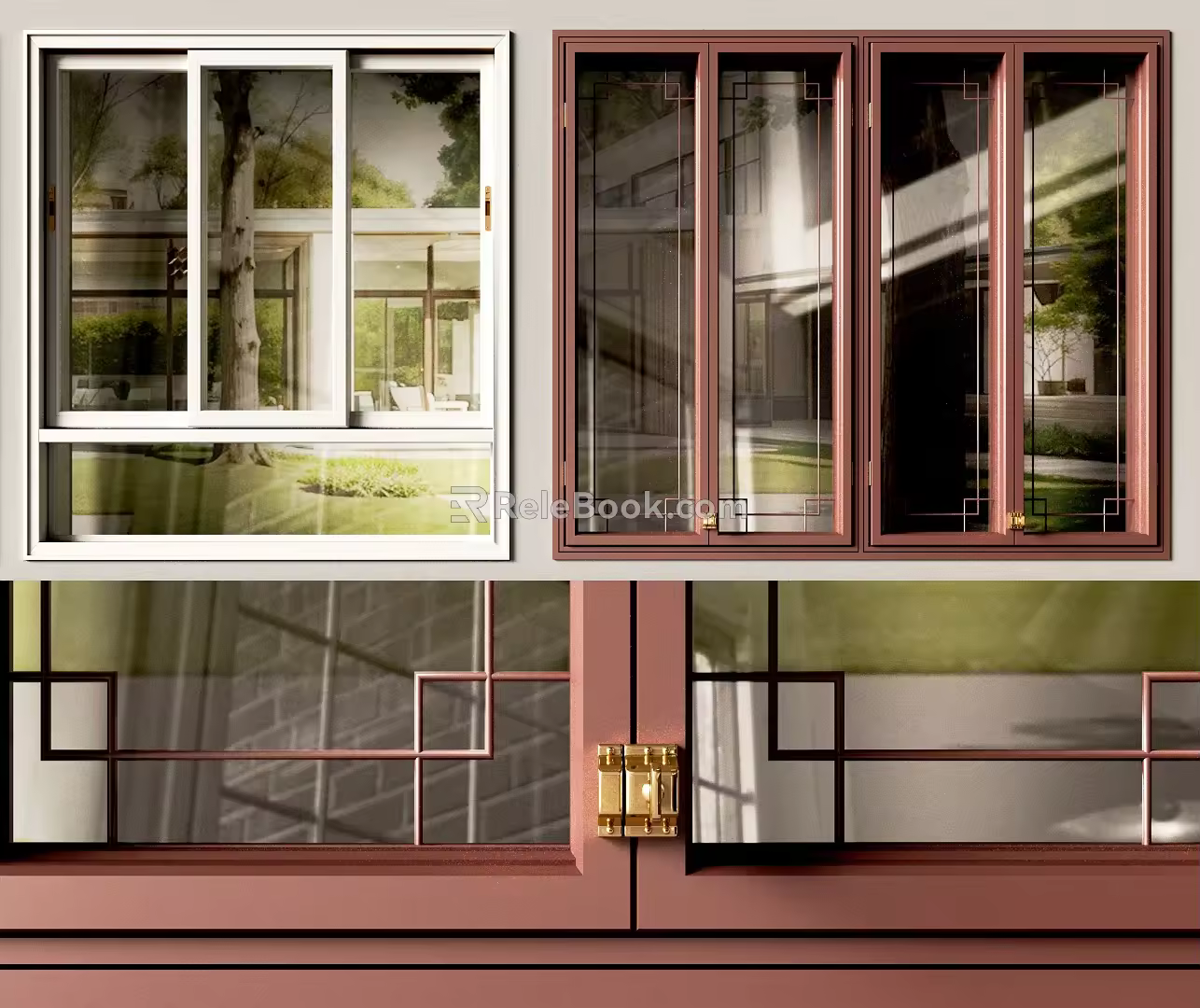Modern window combination 3d model