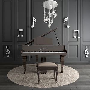 Jane European Piano Instrument Piano 3d model