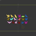 Colorful And White Origami Bird Wall Hangings With Parrots Doves And Cranes