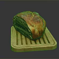 Bread sandwich bread pudding bean paste bread cheese bread big column bar breakfast bread European bread 3d model