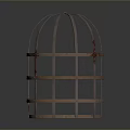 Traditional Handcrafted Bamboo Circular Cage With Intricate Grid Frame Design As Decorative Home Accessory