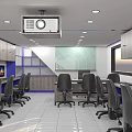 Modern Conference Room Interior With Whiteboard Projector Computer Monitors And Laptop