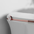 Sleek White Modern Toilet Design With Palm Tree And Minimalist White Background