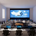 modern command center production command center 3d model