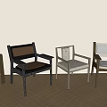 Modern Upholstered Chairs in Minimalist Interior with Wooden Frames and Various Designs