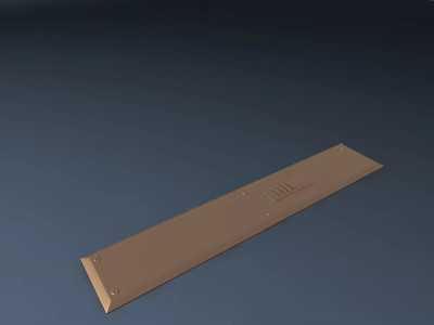 Durable Brown Long Strip Phone Digital Accessory With Mounting Holes And Slot Design 3d model