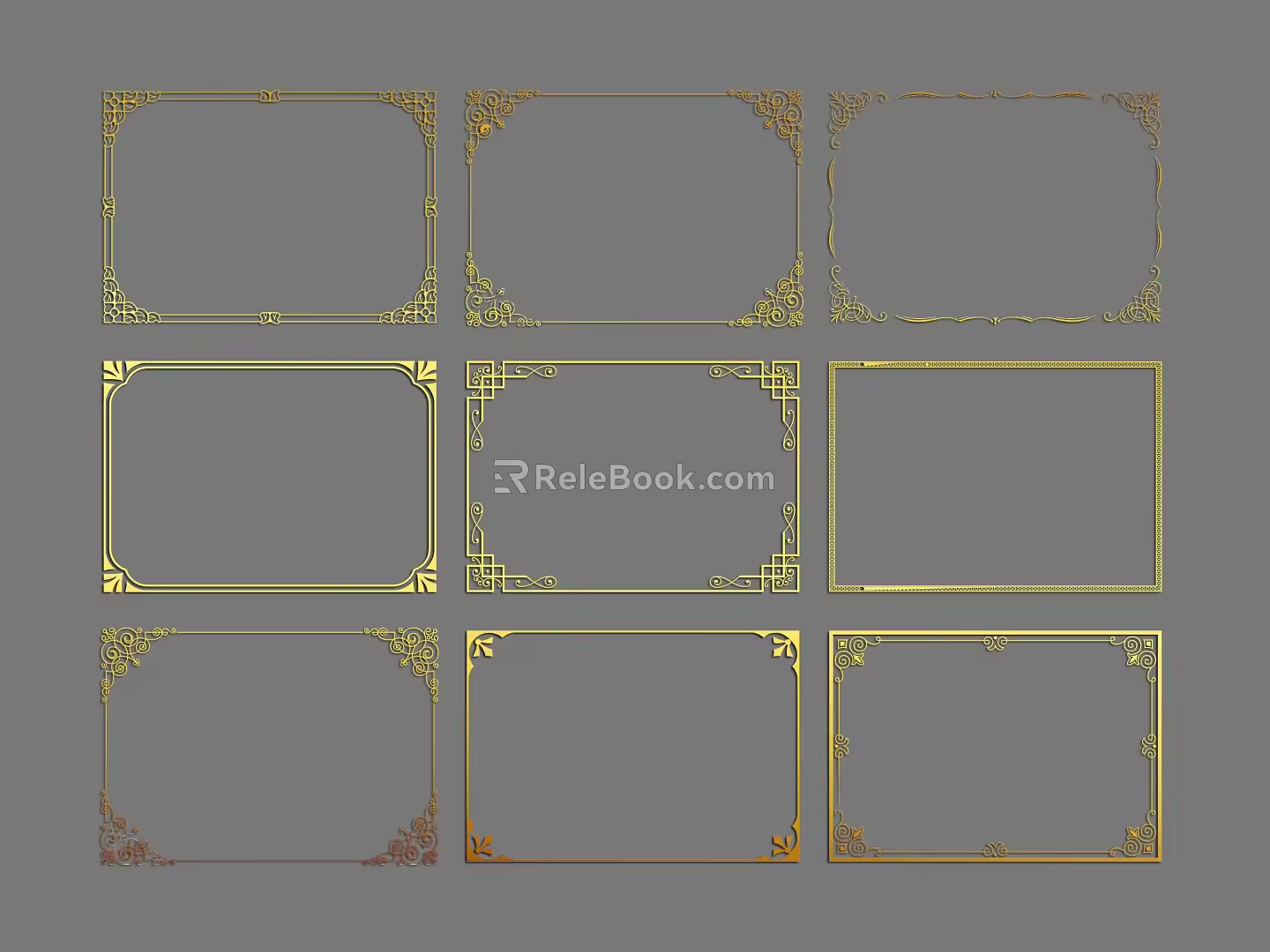Picture Frame Picture Frame Lace Border Pattern Border European Style Picture Frame Chinese Style Picture Frame Retro Lace Pattern European Style Lace Four Corner Flower Lace Pattern 3d model