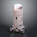 Scientific Experimental Device With Dome Top White Body And Metal Support Legs