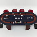 Chess and Card Table Texas Poker Table Depu Table Baccarat Table Chip Table Poker Table Entertainment Table and Chair Combination Casual Table and Chair Combination 3d model