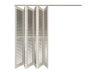 Modern folding door shutter door 3d model