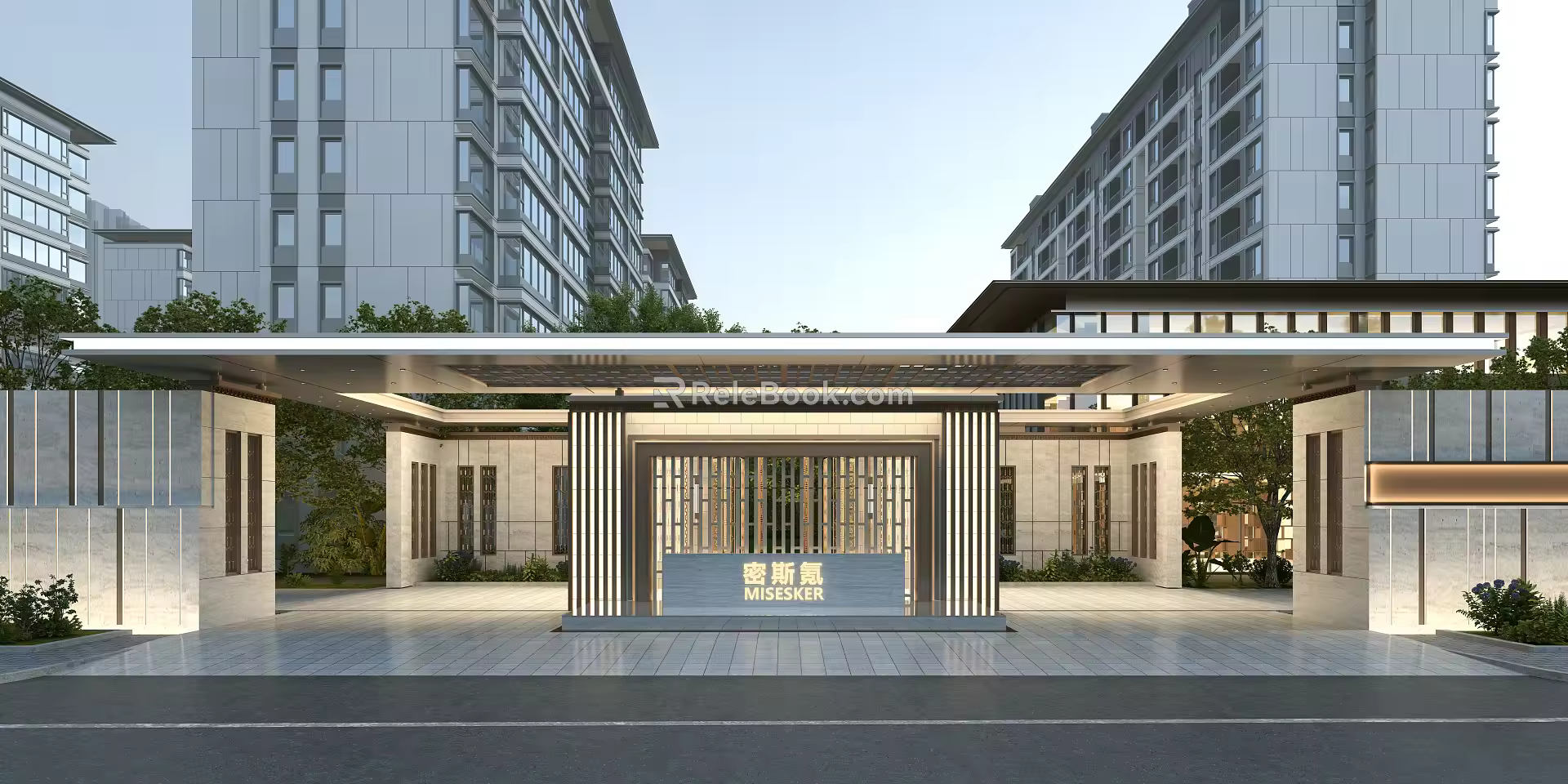 New Chinese Gate Entrance Gate 3d model