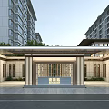 New Chinese Gate Entrance Gate 3d model