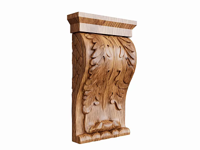 European-style wood line stigma plaster line 3d model