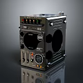 Black Electronic Audio Device With Control Panel Knobs And Display Interface