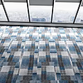 office carpet fine grain carpet gray carpet 3d model