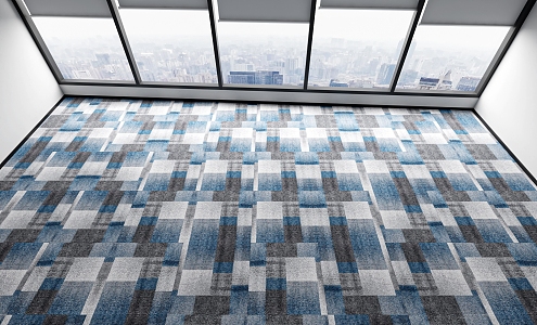 office carpet fine grain carpet gray carpet 3d model