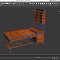 Spacious Vintage Wooden Desk With Upper Bookshelf Drawers And Classic Design