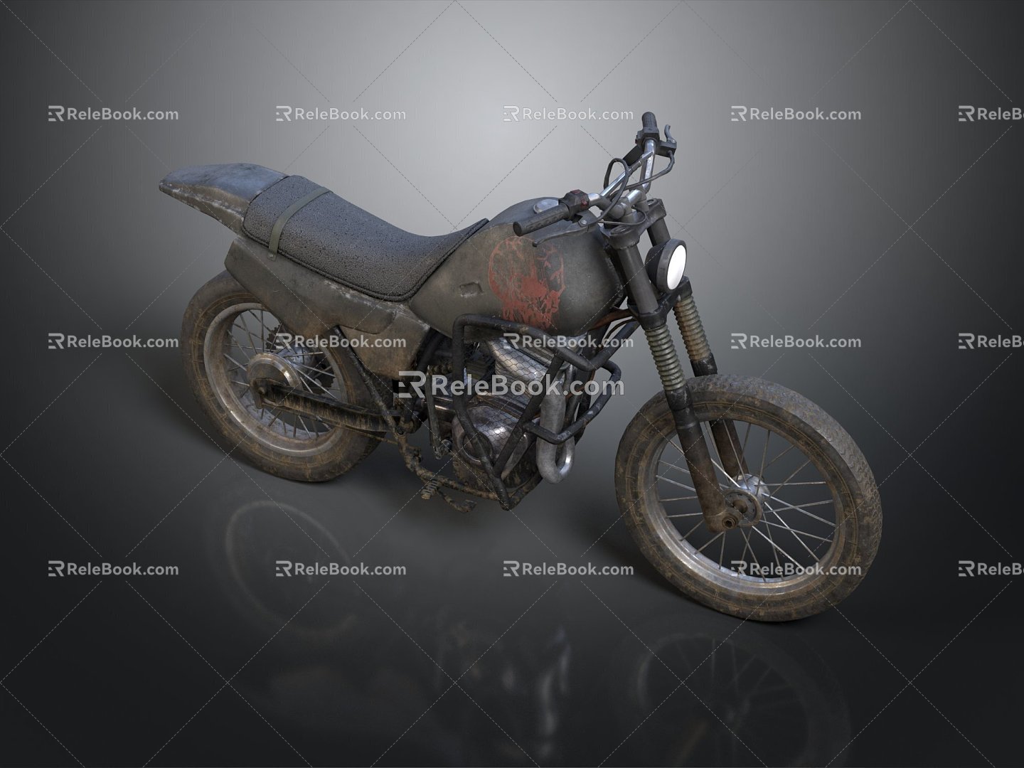 Motorcycle Two-wheeled Motorcycle Cross-country Motorcycle Road Race Motorcycle Motor Vehicle Transport 3d model