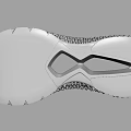 White Shoe Sole With Wavy Structure And Hollow Patterns 3D Printed Design And Reflective Surface 3d model