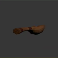 Carved Wooden Spoon With Red Wrapped Handle For Kitchen Utensil Set