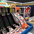 Colorful Indoor Playground Equipment Design With Slides Ball Pit And Carousel For Kids