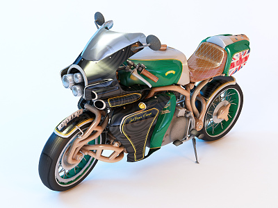 Modern Motorcycle 3d model