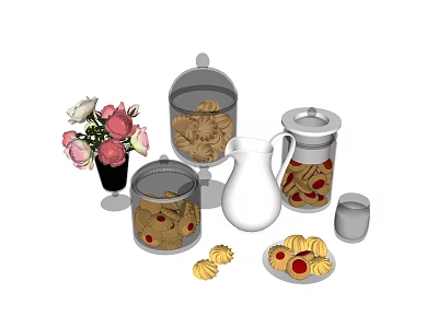 Modern Cookie Cookie Tea 3d model