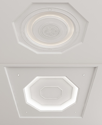 European-style ceiling 3d model