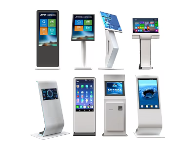 Public Facilities Self Service Terminals Various Types With Touch Screen Displays 3d model