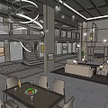 Elegant Hotel Public Lounge Area With Comfortable Sofa And Modern Lighting