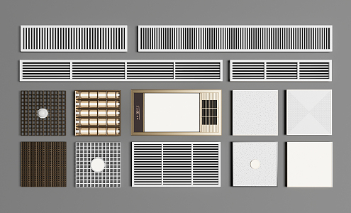 Modern air outlet air conditioning outlet 3d model