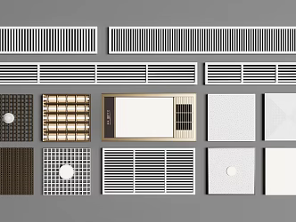 Modern air outlet air conditioning outlet 3d model
