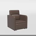Light Brown Leather Single Sofa With Modern Armrest Design For Comfortable Interior Decor 3d model