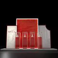 Modern AWIN Red And White Display Structure With Lighting For Exhibition 3d model
