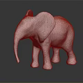 Decorative Lifelike Brown Elephant Figurine With Large Ears Textured Skin And Realistic Features