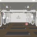 Spacious Yoga Studio Fitness Area With Aerial Hammocks Yoga Mats And Red Exercise Ball