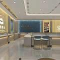 Elegant Jewelry Store Interior With Glass Display Cases Golden Accents And Bright Lighting