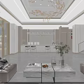 Modern Luxury Hotel Lobby With Marble Furnishings Cozy Lounge Space And Elegant Reception Counter