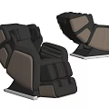 Modern Massage Chair Featuring Leather Upholstery Wooden Accents And Sleek Contemporary Design
