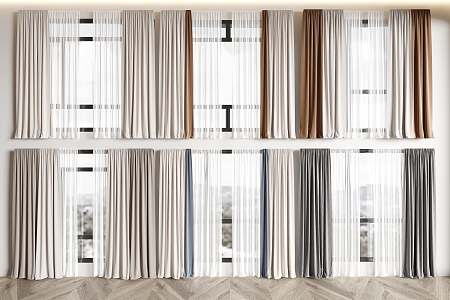 Modern Curtains 3d model