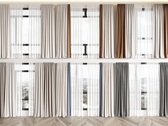 Modern Curtains 3d model