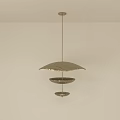 Unique Abstract Pendant Light With Multi Layered Metallic Design For Interior Decoration 3d model