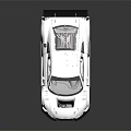 White Audi High Performance Sports Car With Rear Wing And Sporty Design