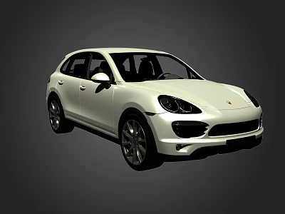 White SUV Car With Sporty Front Design And Black Alloy Wheels 3d model