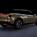 Golden Modern SUV Car With Sleek Exterior Design And Stylish Alloy Wheels