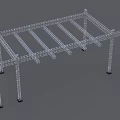 Public Facility Open Metal Frame Structure For Outdoor Support And Shelter