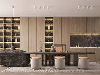 New Chinese Tea Room 3d model