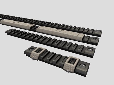 Firearm rail component suit 3d model