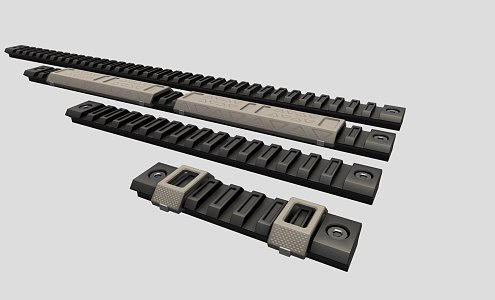 Firearm rail component suit 3d model