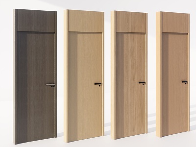 Modern Top Door Bedroom Door Wooden Door Single Door 3d model